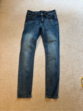 Men’s ZLZ denim Medium Wash Stretch Skinny Jeans